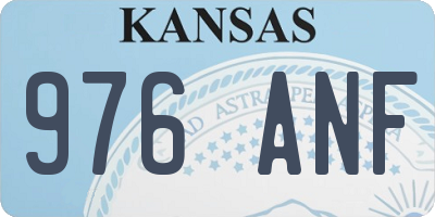 KS license plate 976ANF
