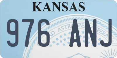 KS license plate 976ANJ