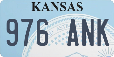 KS license plate 976ANK