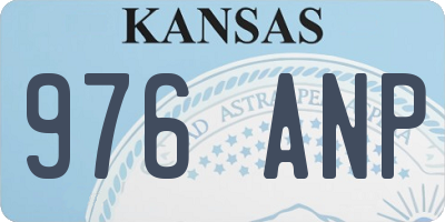 KS license plate 976ANP