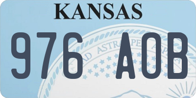 KS license plate 976AOB