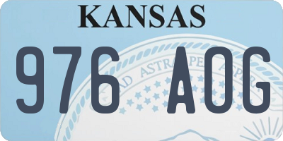 KS license plate 976AOG