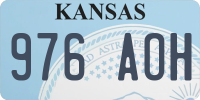 KS license plate 976AOH