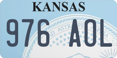 KS license plate 976AOL