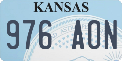 KS license plate 976AON