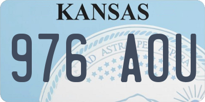 KS license plate 976AOU