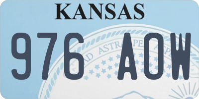 KS license plate 976AOW