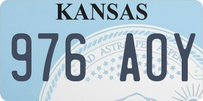 KS license plate 976AOY