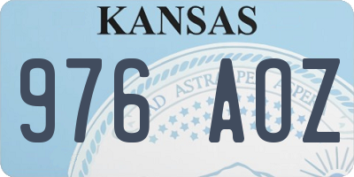 KS license plate 976AOZ