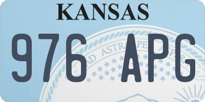 KS license plate 976APG