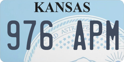 KS license plate 976APM