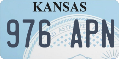 KS license plate 976APN