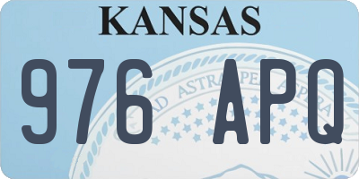 KS license plate 976APQ