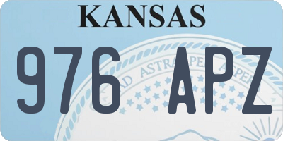 KS license plate 976APZ