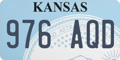 KS license plate 976AQD