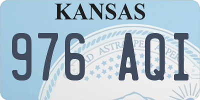 KS license plate 976AQI
