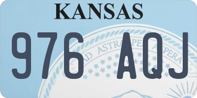 KS license plate 976AQJ