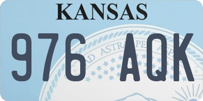KS license plate 976AQK