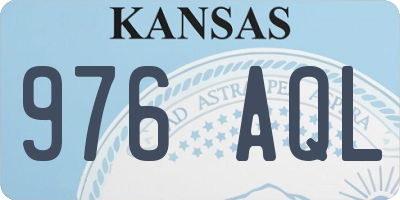 KS license plate 976AQL