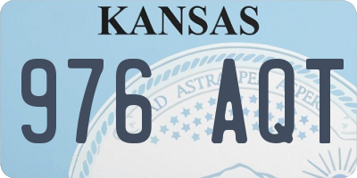 KS license plate 976AQT