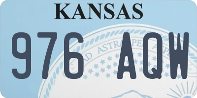 KS license plate 976AQW
