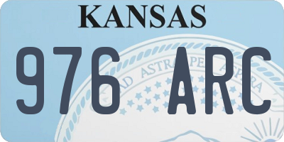 KS license plate 976ARC