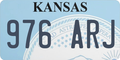KS license plate 976ARJ