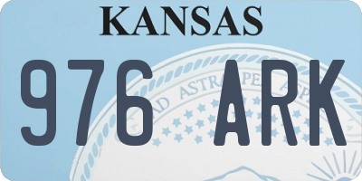 KS license plate 976ARK