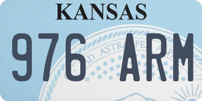 KS license plate 976ARM