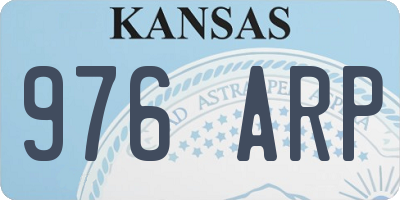 KS license plate 976ARP