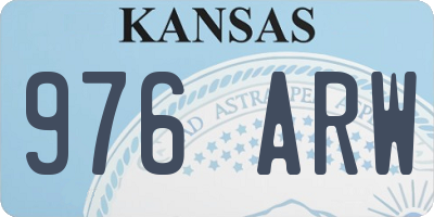 KS license plate 976ARW