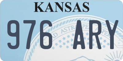 KS license plate 976ARY