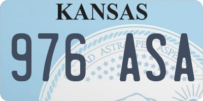 KS license plate 976ASA