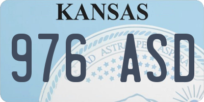 KS license plate 976ASD