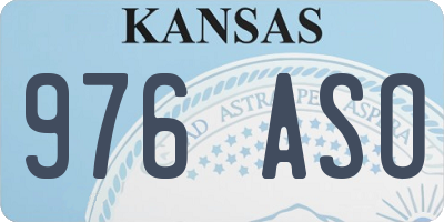KS license plate 976ASO