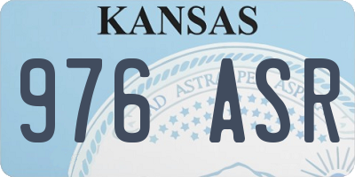 KS license plate 976ASR
