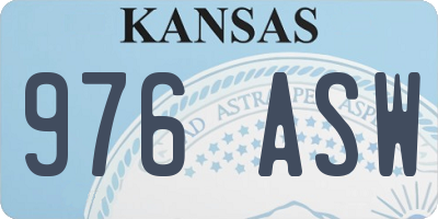 KS license plate 976ASW
