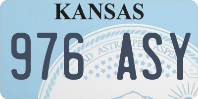 KS license plate 976ASY