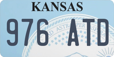 KS license plate 976ATD