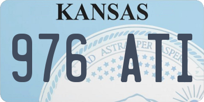 KS license plate 976ATI