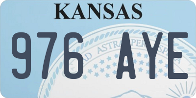 KS license plate 976AYE
