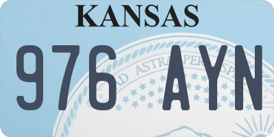 KS license plate 976AYN