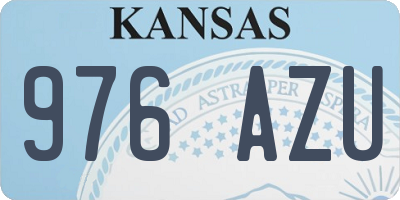 KS license plate 976AZU