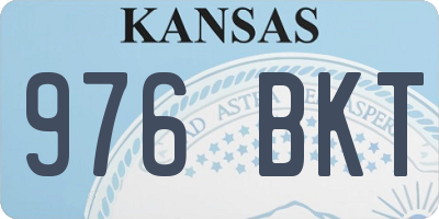 KS license plate 976BKT