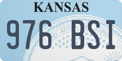 KS license plate 976BSI