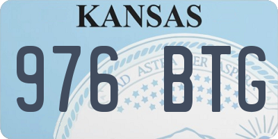 KS license plate 976BTG
