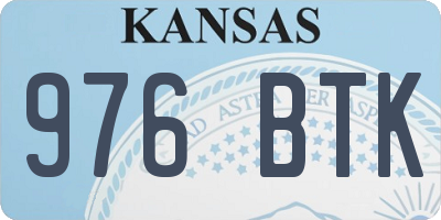 KS license plate 976BTK