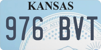 KS license plate 976BVT