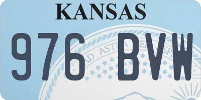 KS license plate 976BVW