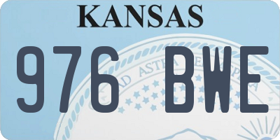 KS license plate 976BWE